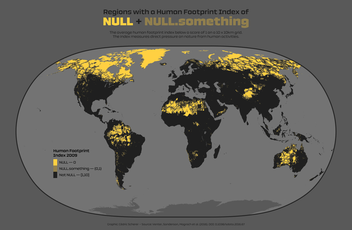 MapChallenge 2021 Day 29 NULL Human Footprint Index 10km